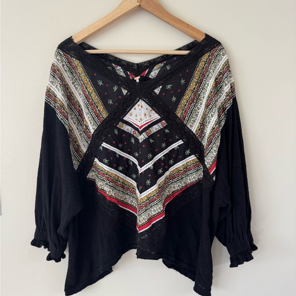 Free People Prairie Days Printed Lace-Trim Size‎ M - Picture 1 of 6
